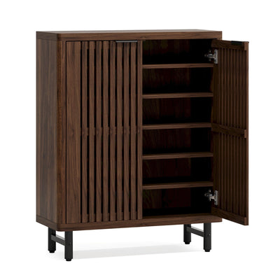 24 Pairs Shoe Storage Cabinet with Door for Entryway Living Room