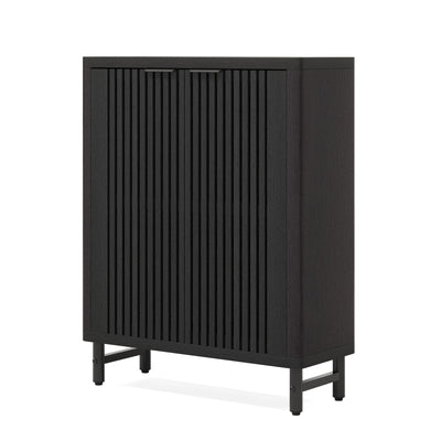 24 Pairs Shoe Storage Cabinet with Door for Entryway Living Room
