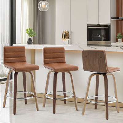 26/29 Faux Leather Swivel Bar/Counter Stools, Set of 2/3