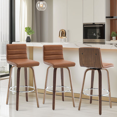 26/29 Faux Leather Swivel Bar/Counter Stools, Set of 2/3