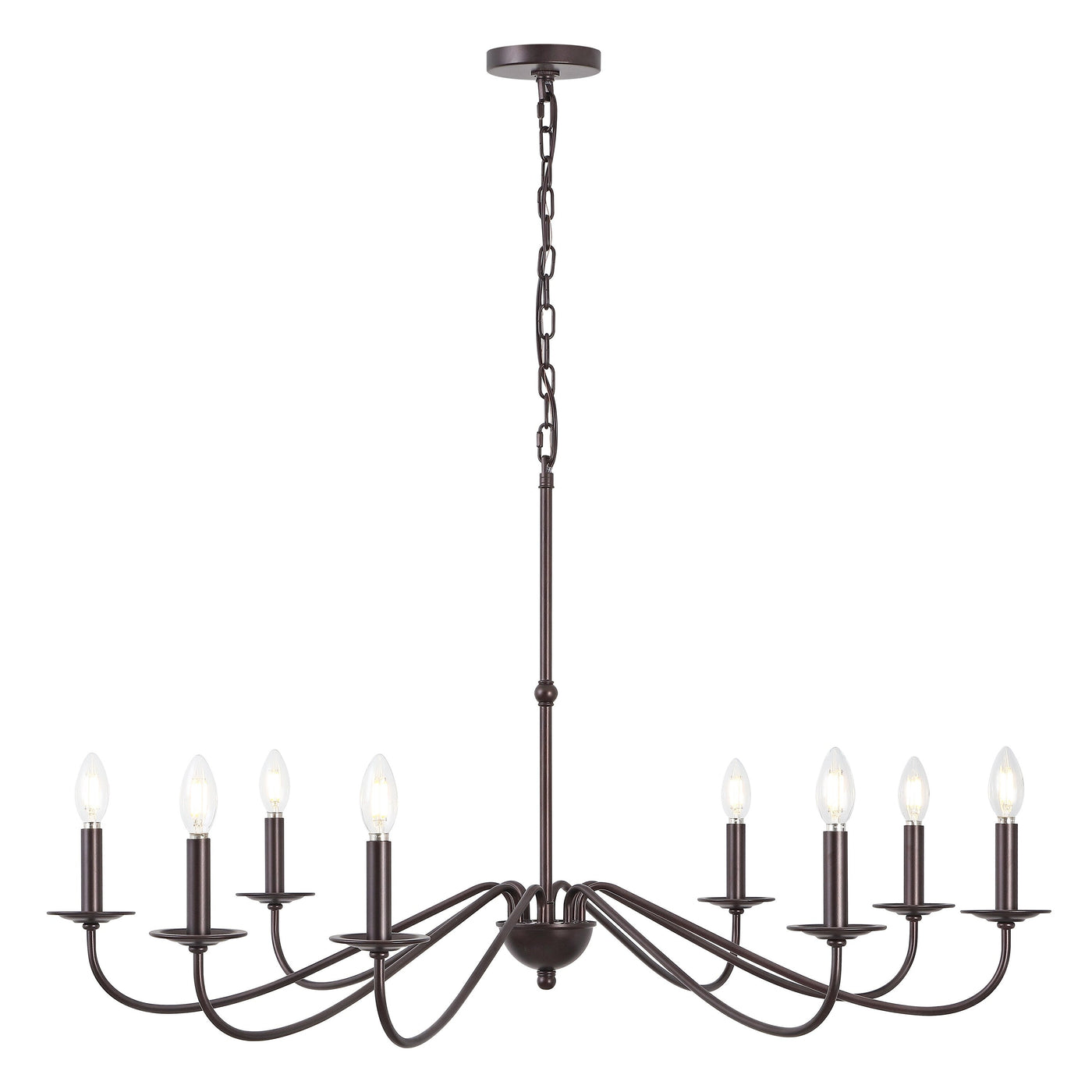 34.75 6-Light Iron LED Chandelier, by JONATHAN Y