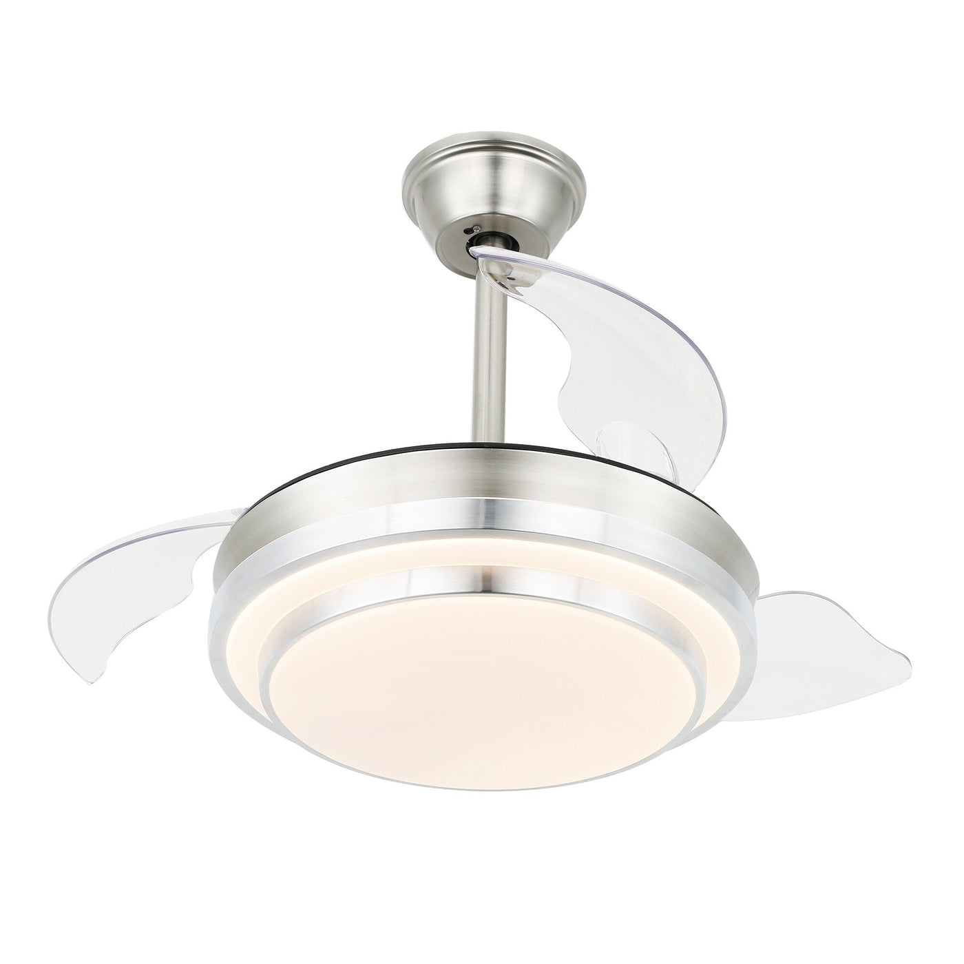 Bella Depot 36 Modern Retractable Ceiling Fan with Led Light, 6-Speed Reversible Blades with Remote