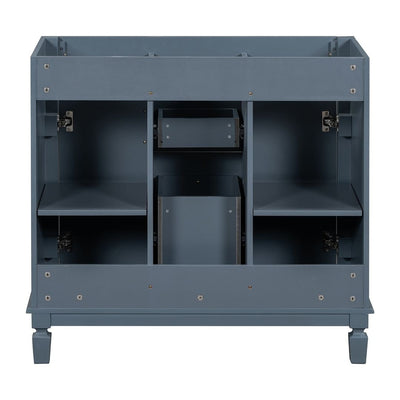 36'' Modern Bathroom Vanity with Top Sink and Mirror Cabinet,2 Doors and 2 Drawers