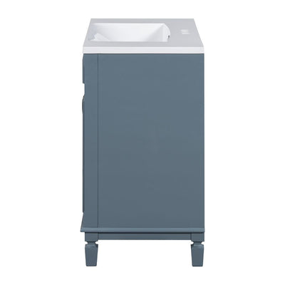 36'' Modern Bathroom Vanity with Top Sink and Mirror Cabinet,2 Doors and 2 Drawers