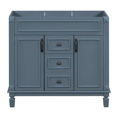 36'' Modern Bathroom Vanity with Top Sink and Mirror Cabinet,2 Doors and 2 Drawers