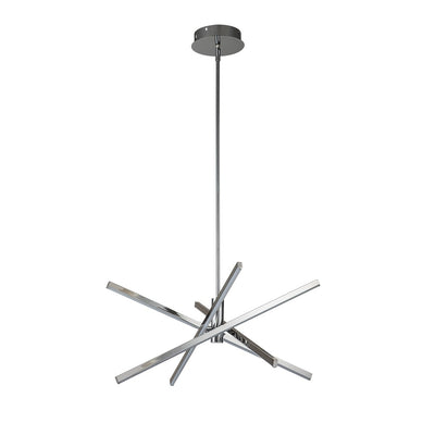 Black/ Gold Modern Aluminum LED Chandelier Linear Sputnik Ceiling Pendant Light for Living/ Dining Room/ Kitchen