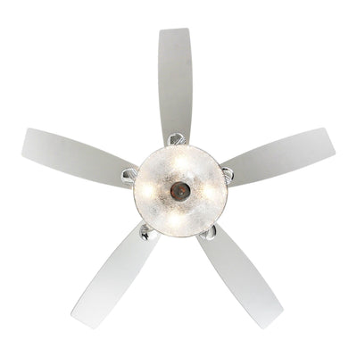 52 Modern 4-Light Chandelier Crystal Ceiling Fan with Remote