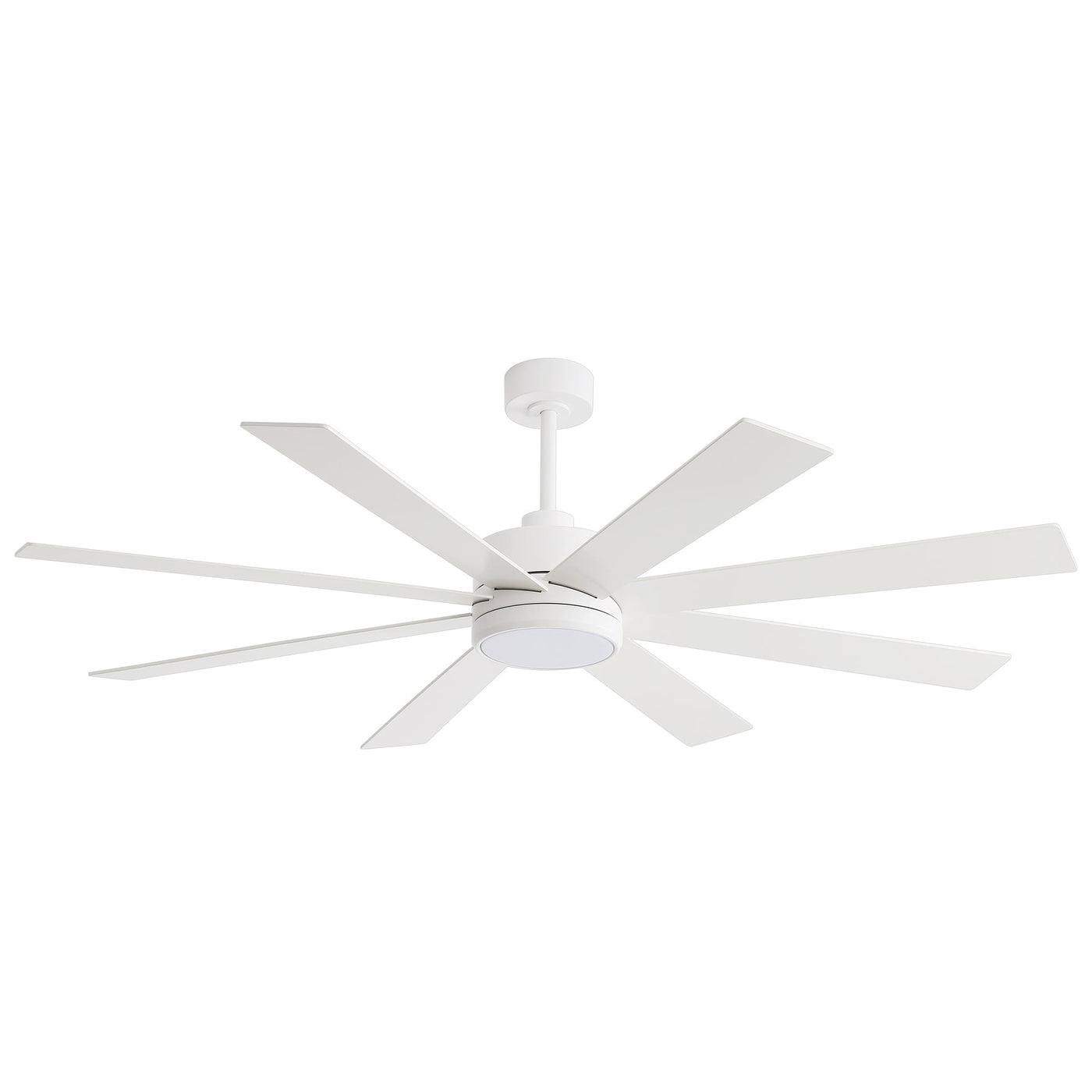 65 Inch 8-Blade Black LED Ceiling Fan with Light and Remote