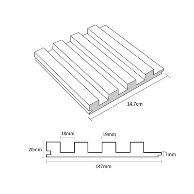 93 in. x 6 in x 0.8 in. Solid Wood Wall Siding Board - 3pc+1pc EndTrim
