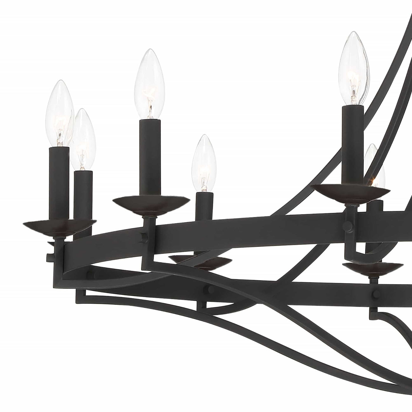 Fidenza 12-light Modern Farmhouse Empire Wagon Wheel Chandelier with UL - D40'' * H135''