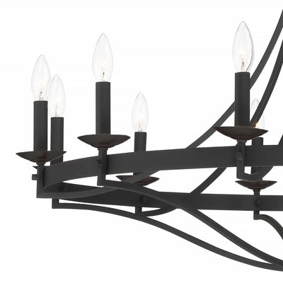Fidenza 12-light Modern Farmhouse Empire Wagon Wheel Chandelier with UL - D40'' * H135''
