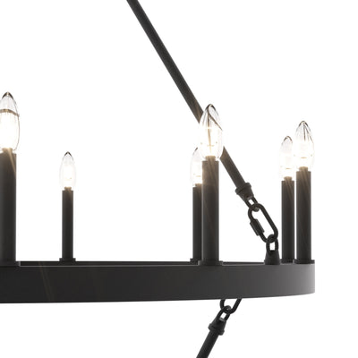 Acroma 20-light Modern Farmhouse 40In Round Wagon Wheel Chandelier with UL