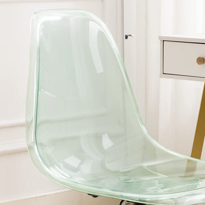Acrylic Swivel adjustable height Armless Home office Rolling Chair