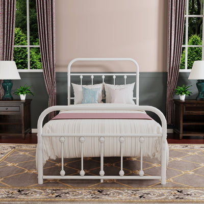 Alazyhome Simple Vintage Metal Platform Bed Frame, Easy-Assembly