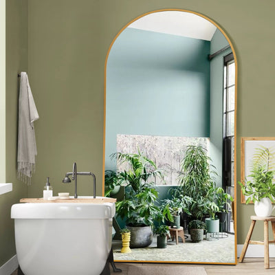 Dovelina Arched Full Length Floor Wall Mirror Standing Mirror
