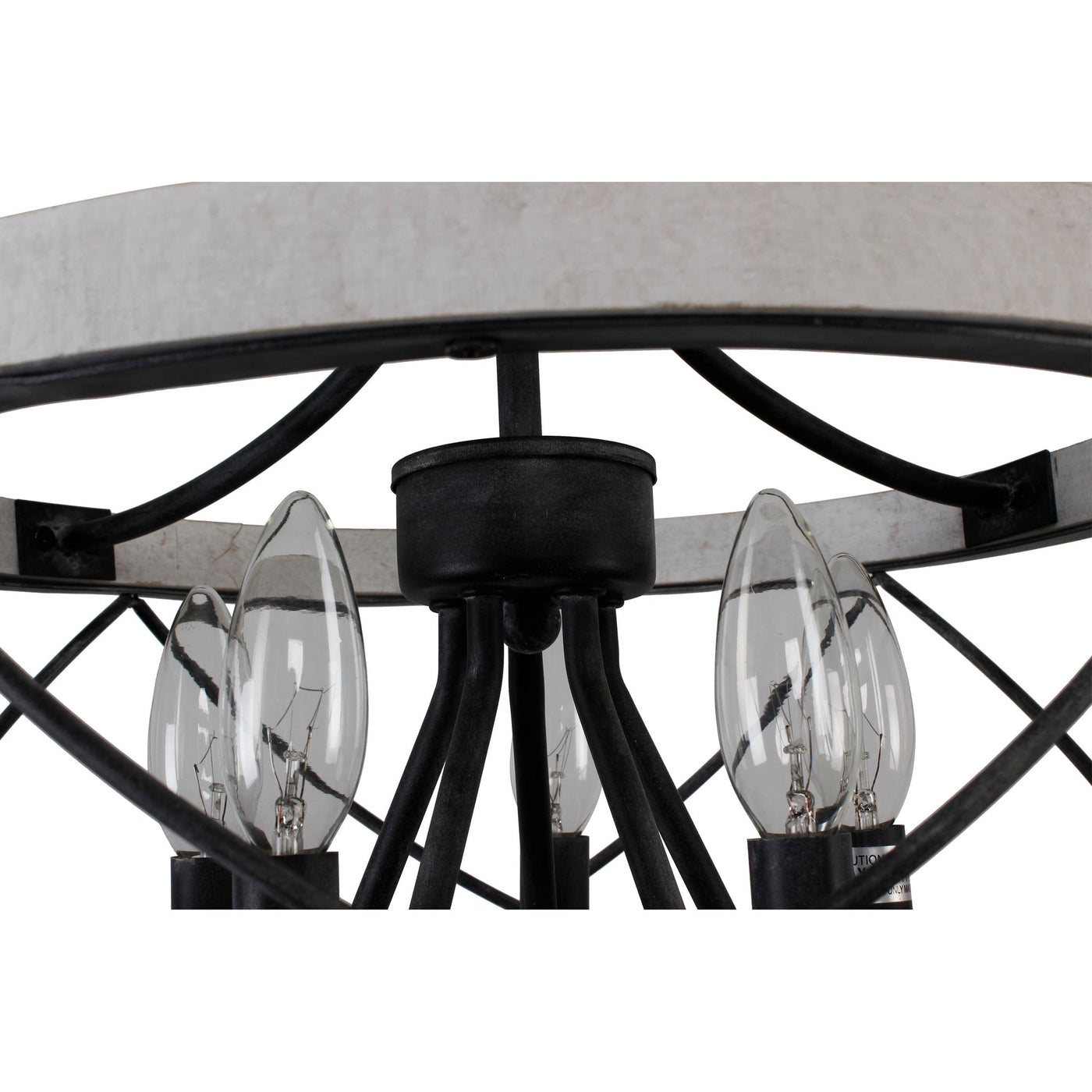 Bella Depot 5-Light Rustic Cage Wood Chandelier Dimmable Lighting, 15.7 Adjustable Farmhouse Pendant Light for Kitchen Island