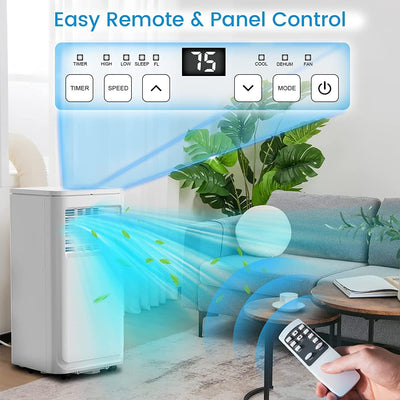 Bossin 8000BTU (Ashrae), 5000BTU（SACC) 3-in-1 Portable Air Conditioners with Remote Control,Quiet Room Portable AC Cooler - 880v