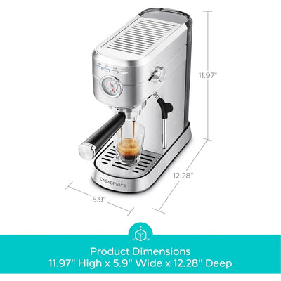 CASABREWS CM5418 Espresso Machine 20 Bar with Milk Frothing Steam Wand