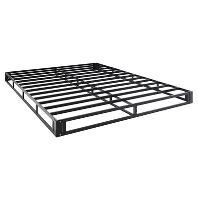 CraftPorch 5-Inch Metal Box Spring with Warm Grey Linen Cover