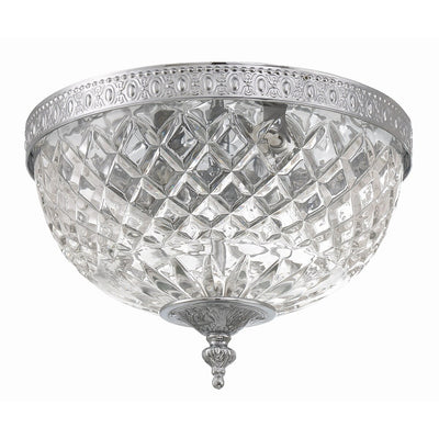 Crystorama 2 Light Crystal Flush Mount - 10W x 8H x 10D