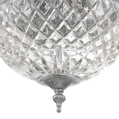 Crystorama 2 Light Crystal Flush Mount - 10W x 8H x 10D