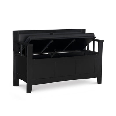 Dahlia Wood Flip Top Storage Entryway Bench