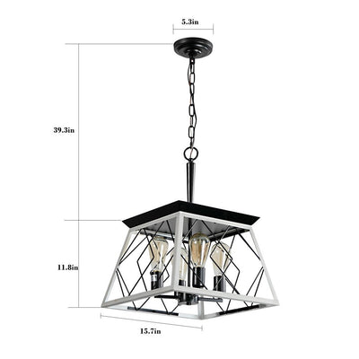 Dimmable 4-Light Farmhouse Chandeliers Light for Dining Room No Bulb