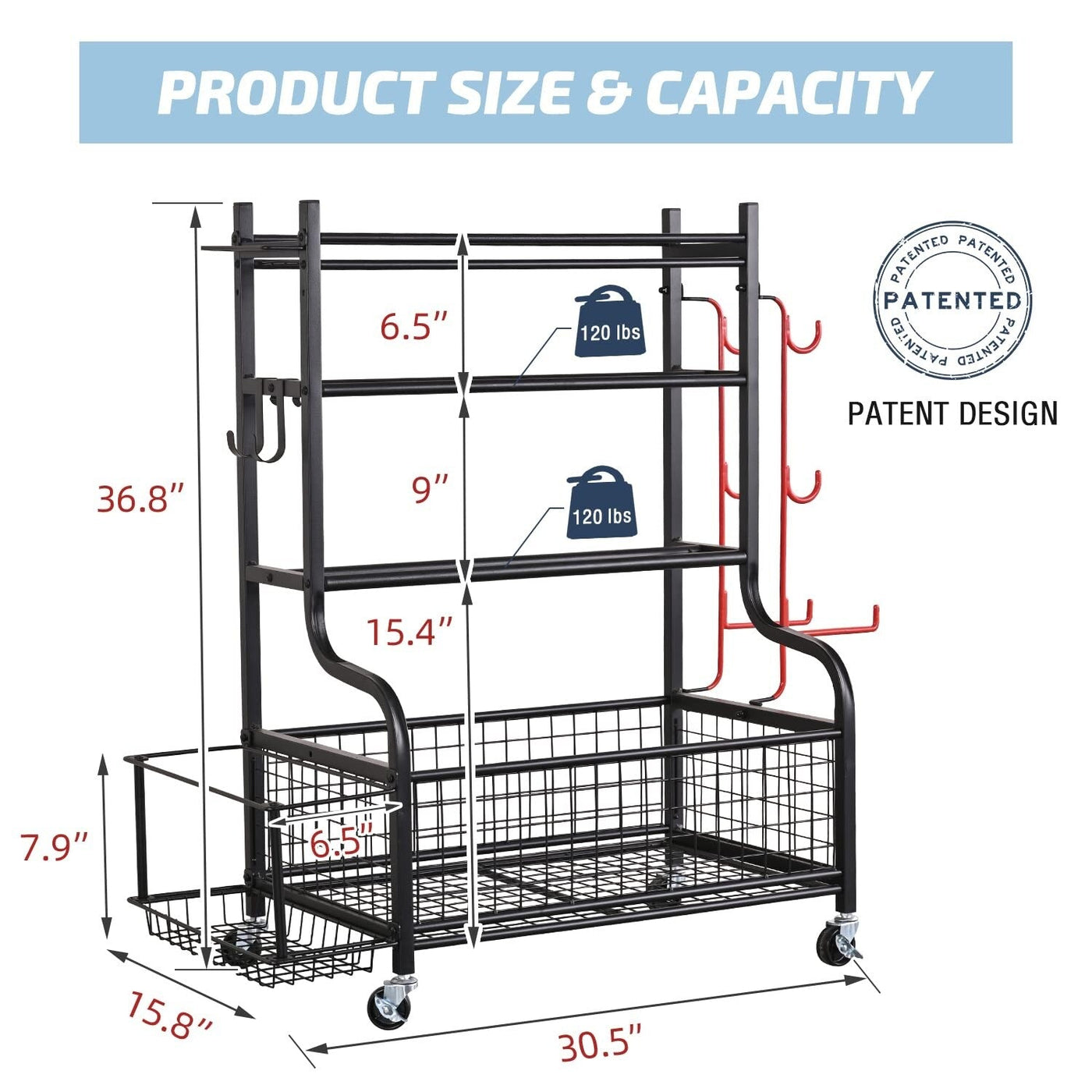 Dumbbell Rack, Weight Rack, Home Gym Storage for Yoga Mat and Balls, Equipment Organzier