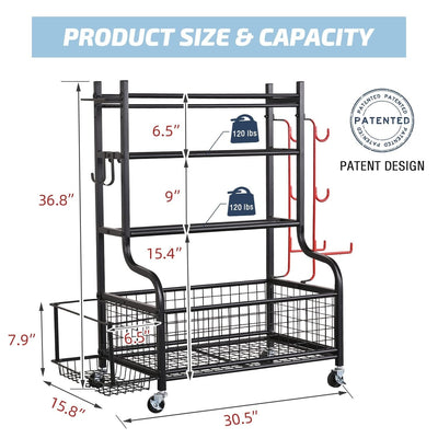 Dumbbell Rack, Weight Rack, Home Gym Storage for Yoga Mat and Balls, Equipment Organzier
