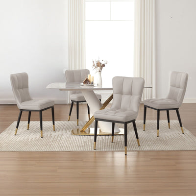 Faux Leather Upholstered Dining Chairs Set of 2/4