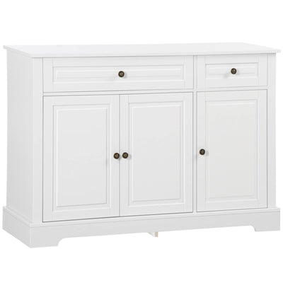 HOMCOM Modern Sideboard Buffet Cabinet with Storage Cupboards, 2 Drawers and Adjustable Shelves, Black