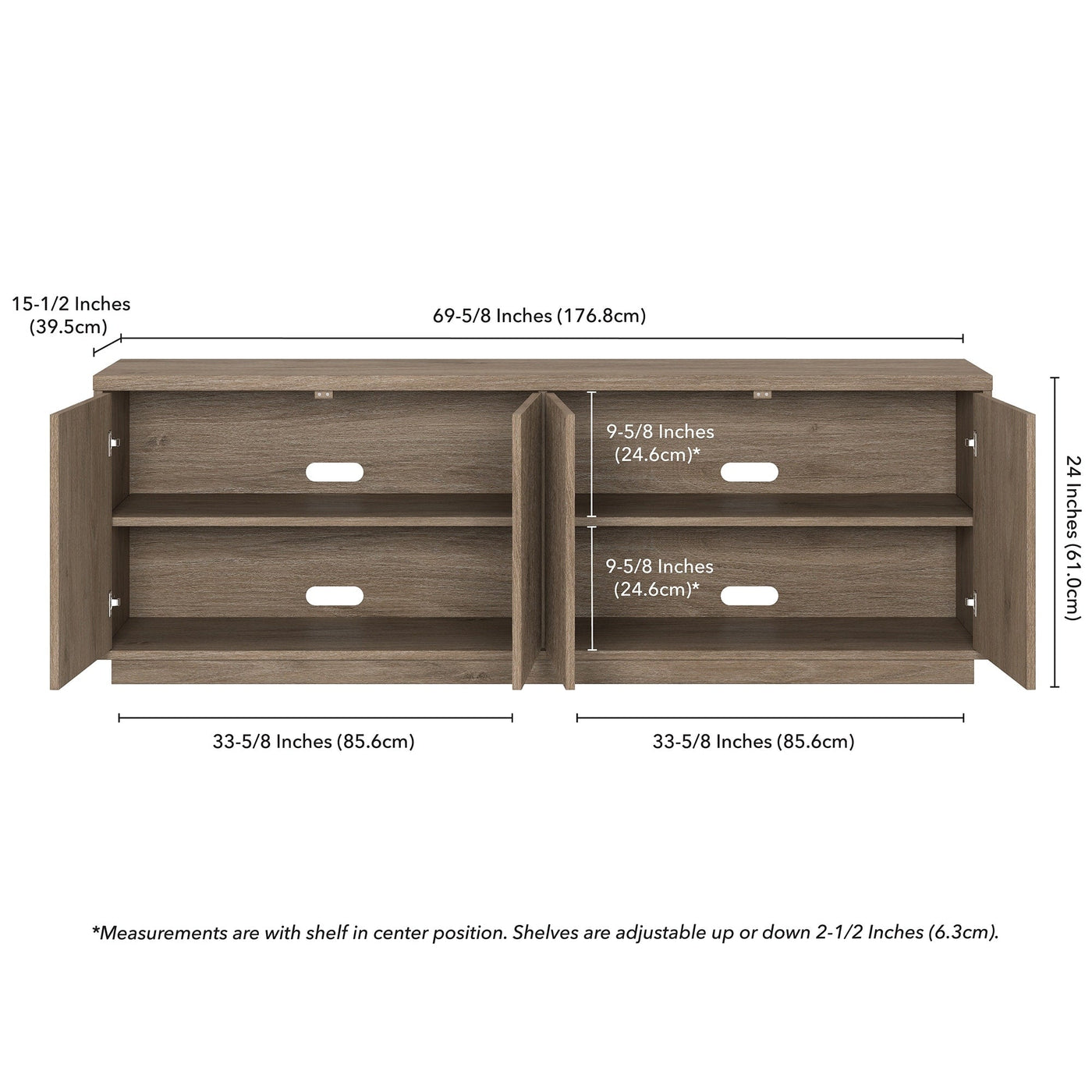 Hanson Rectangular TV Stand for TV's up to 75