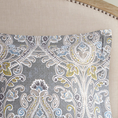 Harbor House Hallie 6-piece Grey Damask Pattern Cotton Comforter Set