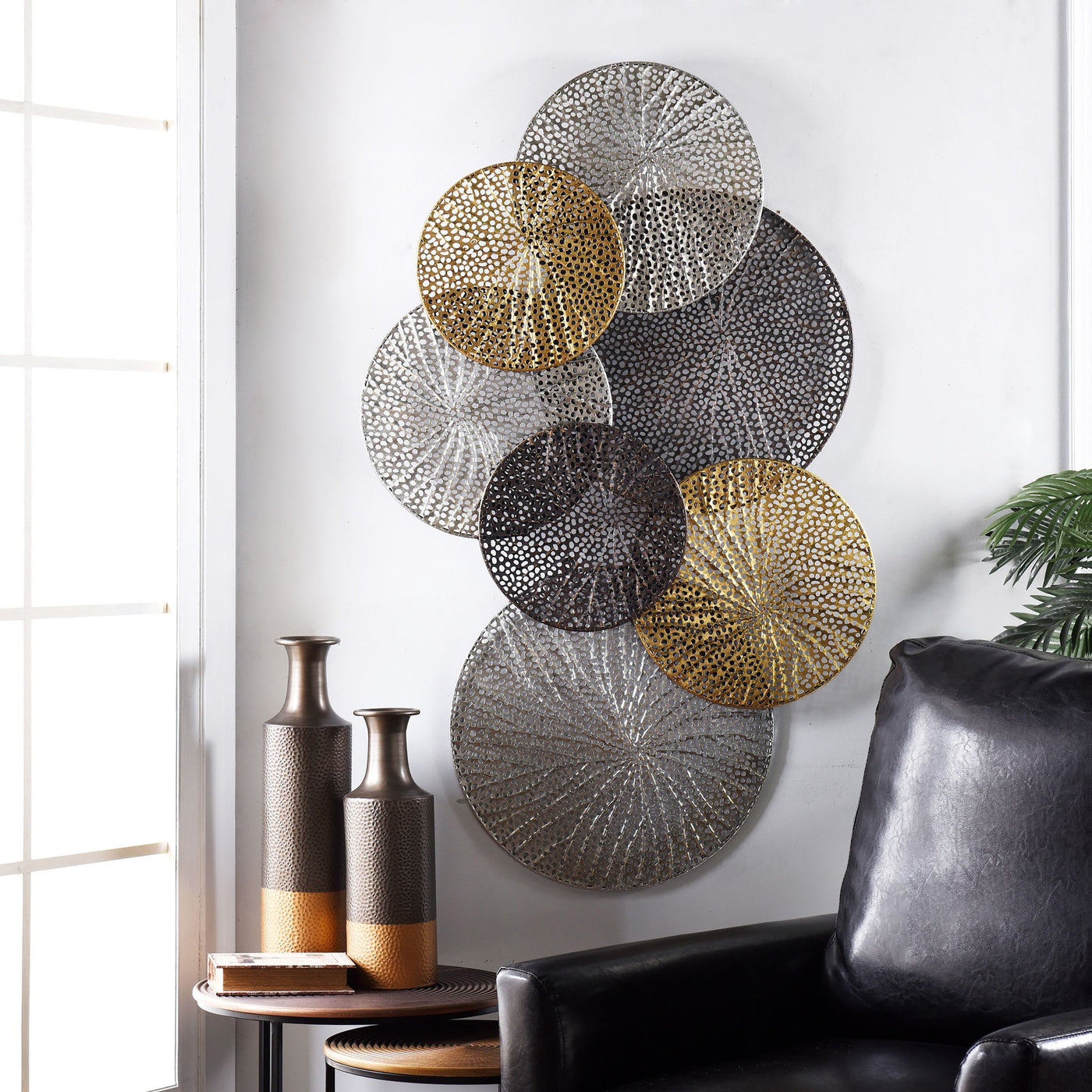 Harp & Finial Sahara Multicolored Metal Wall Art