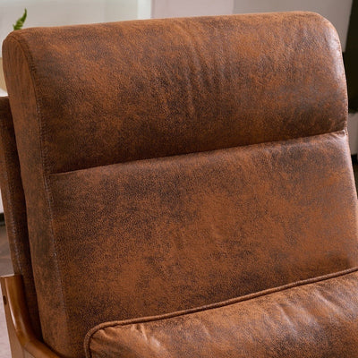 High Back Solid Wood Armrest Backrest Leisure Chair Accent Chair