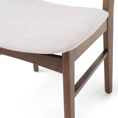 Abrielle Mid-Century Modern Upholstered Rubberwood Dining Chair (Set of 2) by Christopher Knight Home
