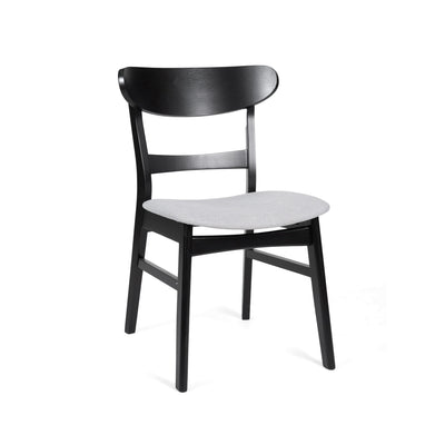 Abrielle Mid-Century Modern Upholstered Rubberwood Dining Chair (Set of 2) by Christopher Knight Home