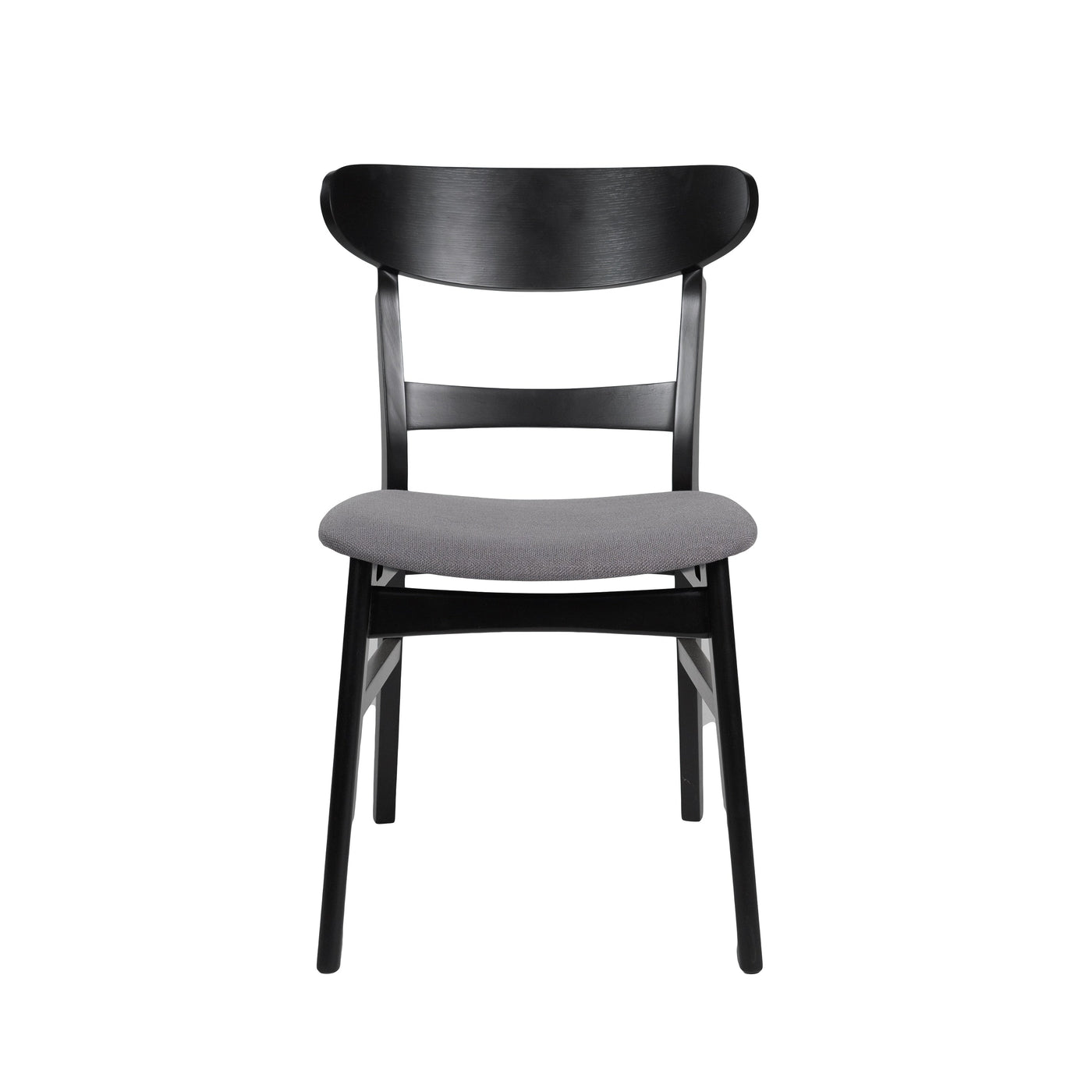 Abrielle Mid-Century Modern Upholstered Rubberwood Dining Chair (Set of 2) by Christopher Knight Home