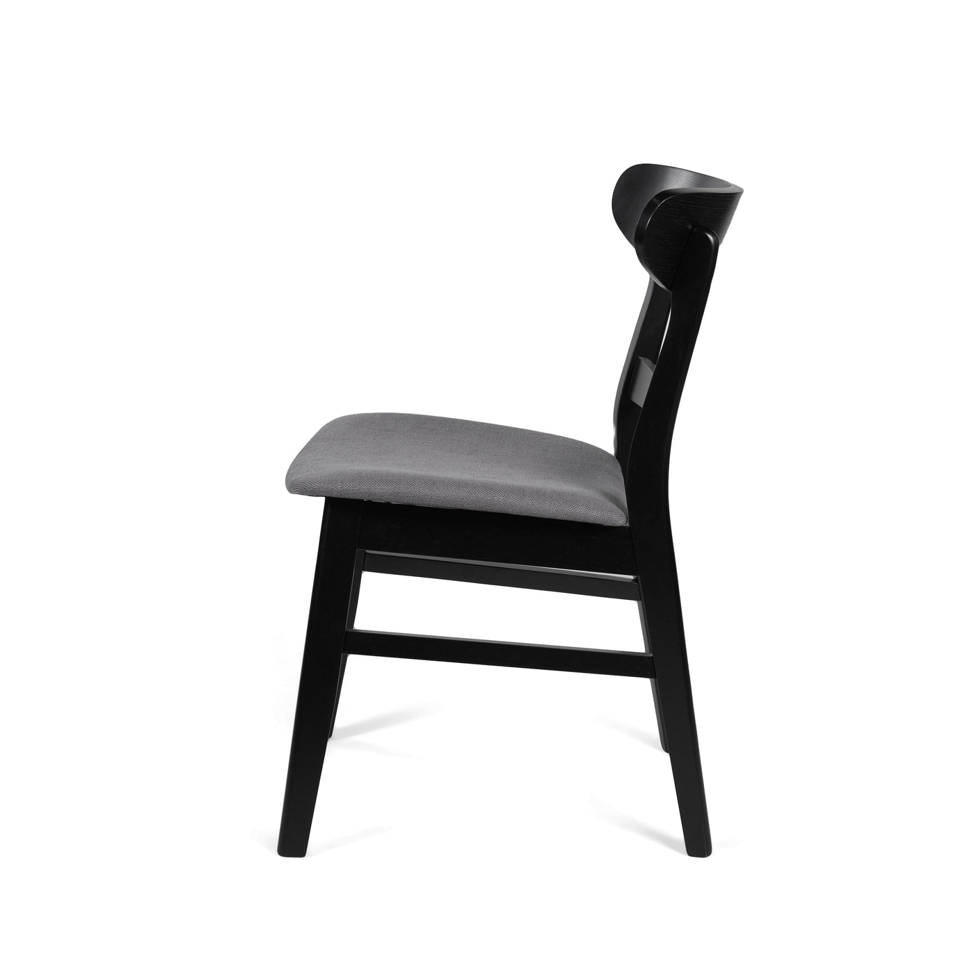 Abrielle Mid-Century Modern Upholstered Rubberwood Dining Chair (Set of 2) by Christopher Knight Home