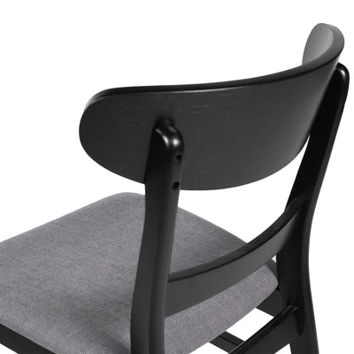 Abrielle Mid-Century Modern Upholstered Rubberwood Dining Chair (Set of 2) by Christopher Knight Home