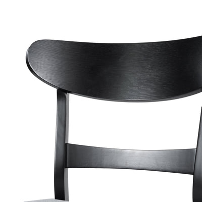 Abrielle Mid-Century Modern Upholstered Rubberwood Dining Chair (Set of 2) by Christopher Knight Home