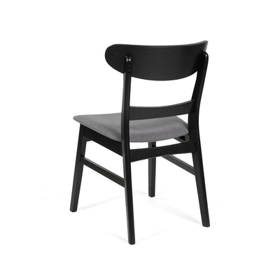 Abrielle Mid-Century Modern Upholstered Rubberwood Dining Chair (Set of 2) by Christopher Knight Home
