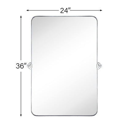 TEHOME Jonathan Rectangle Pivot Tilt Metal Wall Mirror
