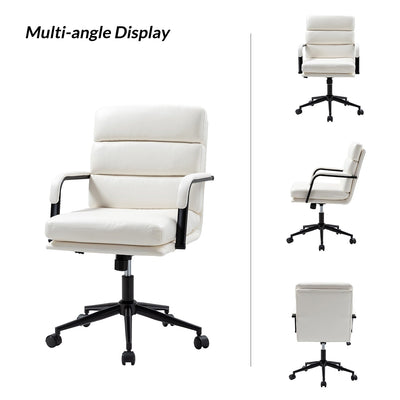 Joseph Modern Task Faux Leather Chair with Tilt Lock and Center Tilt by HULALA HOME