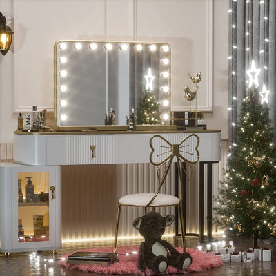 Keonjinn LED Makeup Hollywood Vanity Mirror with 15/18 LED Lights