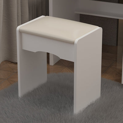 Kerrogee Makeup Vanity Set with Adjustable Lighted Mirror & Stool - 39.4L x 19.7W x 53.5H