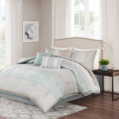 Madison Park Christian 7-piece Geometric Jacquard Comforter Set