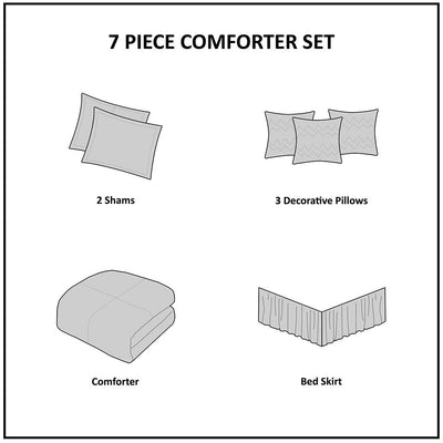 Madison Park Christian 7-piece Geometric Jacquard Comforter Set