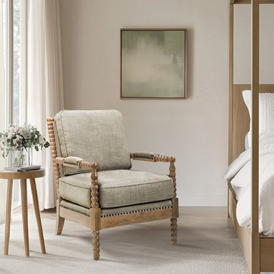 Madison Park Donohue Turned Wood Frame Armchair