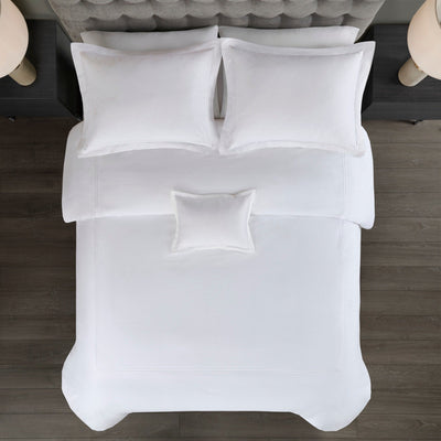 Madison Park Signature 500 Thread Count Luxury Collection 100% Cotton Sateen Embroidered Duvet Cover Set
